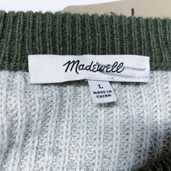 Madewell Sweater Cotton-Blend Thompson Ribbed Colorblock Sweater - Picture 5 of 7